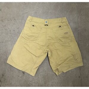 Kuhl Patina Dye Shorts Mens 34 Gorpcore Outdoors Hiking Tan Yellow